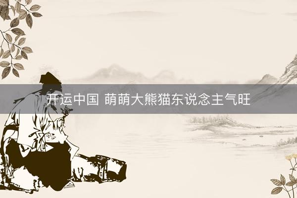 开运中国 萌萌大熊猫东说念主气旺