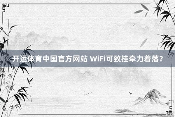 开运体育中国官方网站 WiFi可致挂牵力着落？